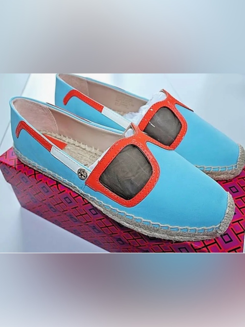 Tory Burch Espadrilles Flats Blue Jewel Oasis